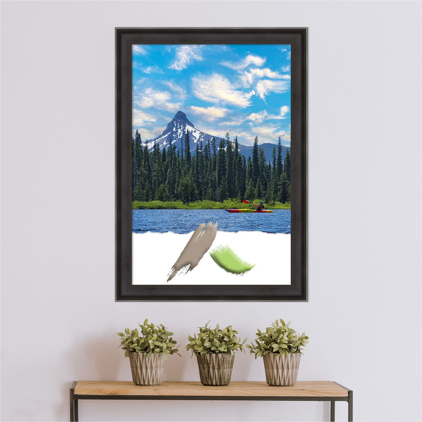 Allure Charcoal Wood Picture Frame, Photo Frame, Art Frame