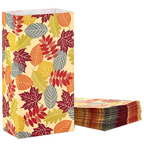 30 PIECES Fall Leaves Party Favor and Wrapped Treat Bags  for Autumn Parties, Halloween, Thanksgiving, Friendsgiving, Care Packages and More