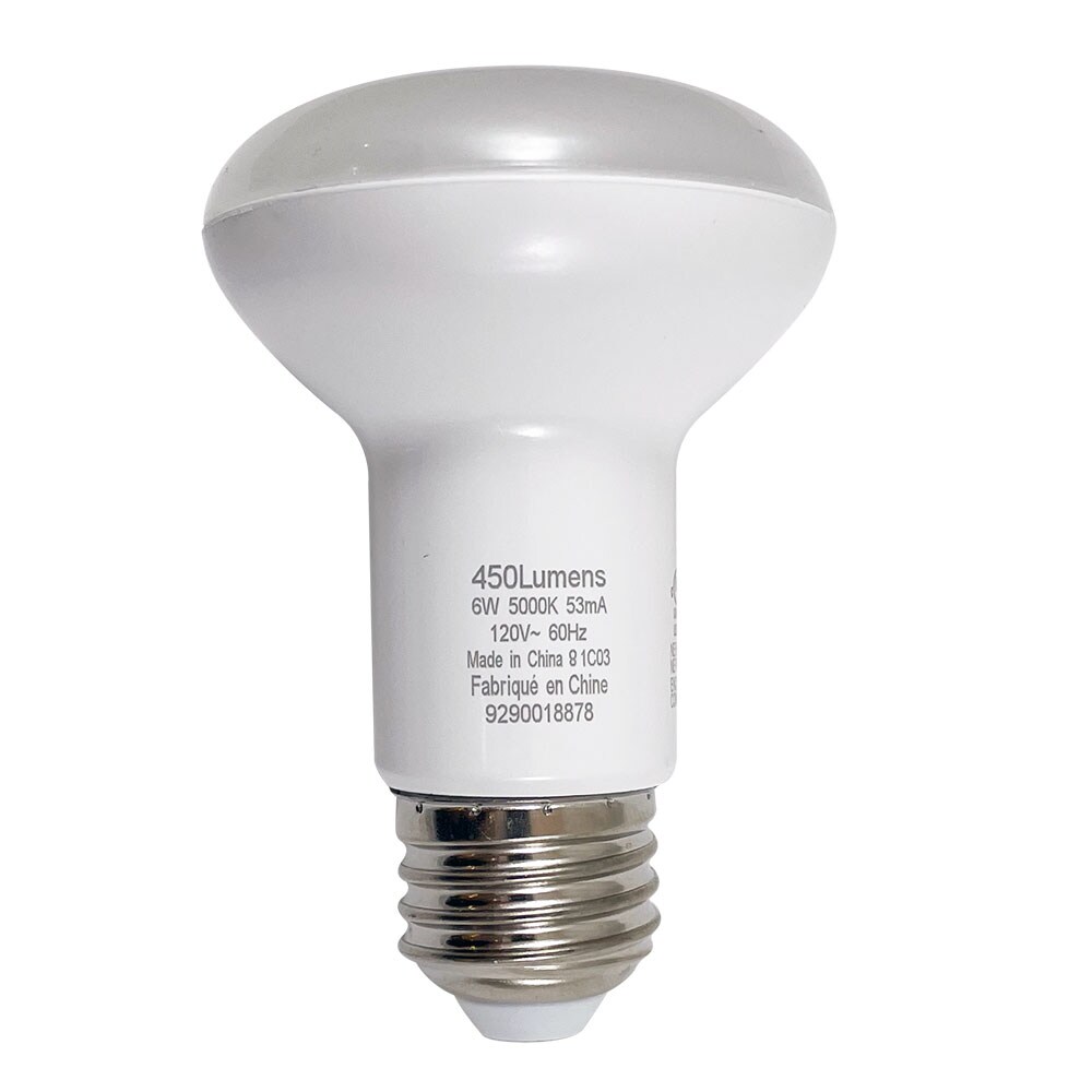 6W R20 LED E26 Medium Base 5000K - Daylight Non-Dimmable Bulb