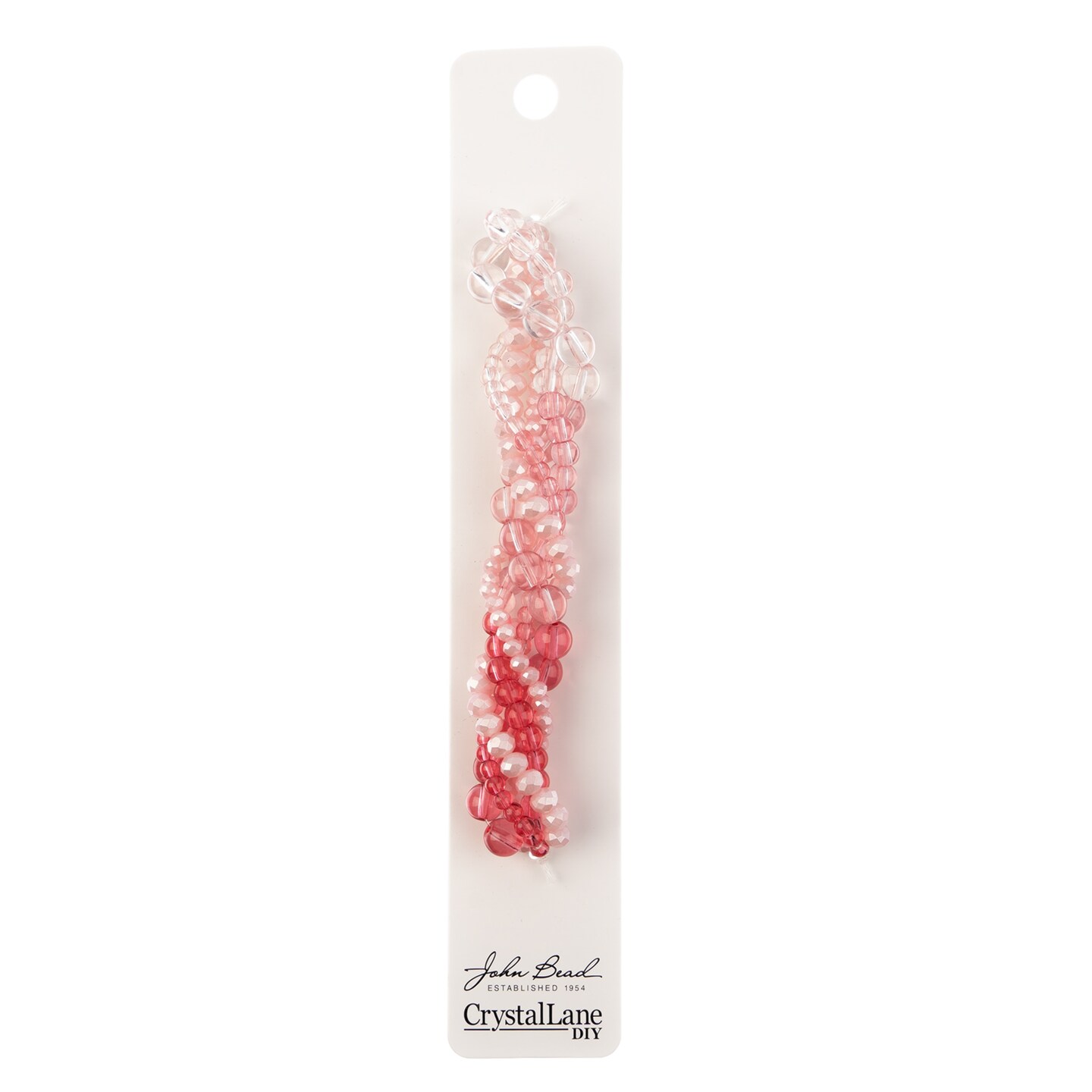 Crystal Lane DIY Pink Twilight Twisted Glass & Pearls Beads, 5 Strands