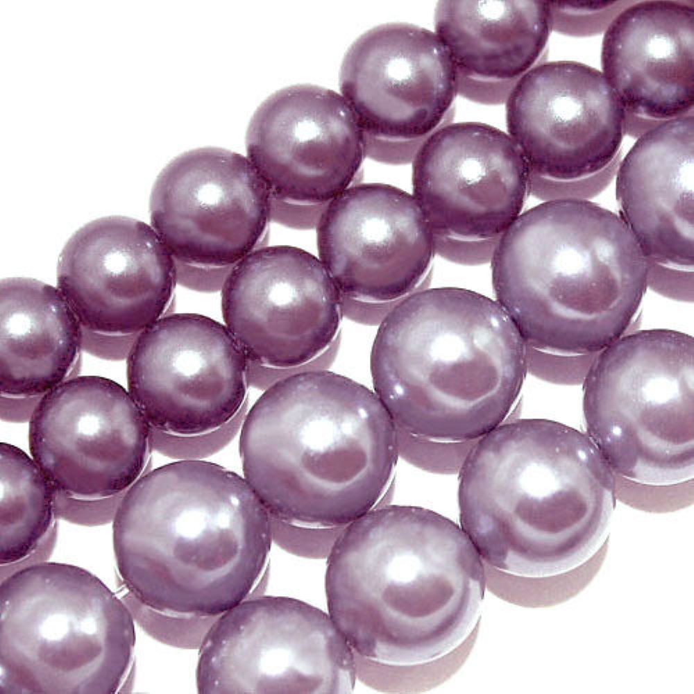 Kitcheniva Lavender Glass Pearl Beads 4mm to 8mm