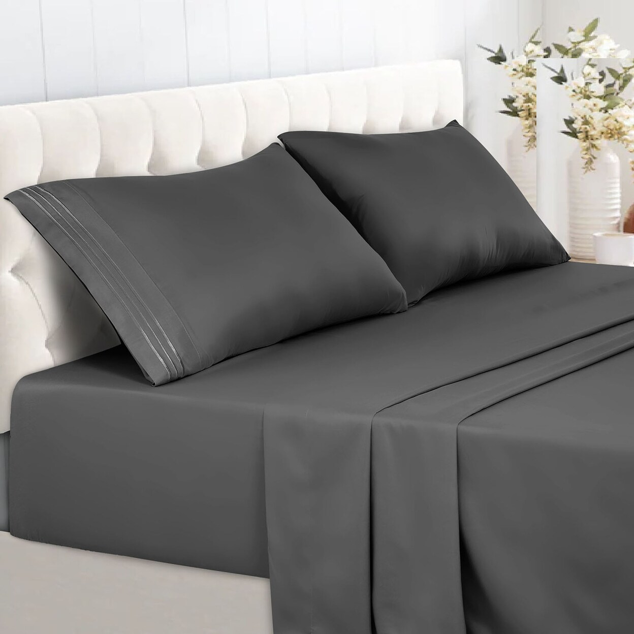 6-Piece Premier Collection Fitted Egyptian Cotton Bed Sheet Set
