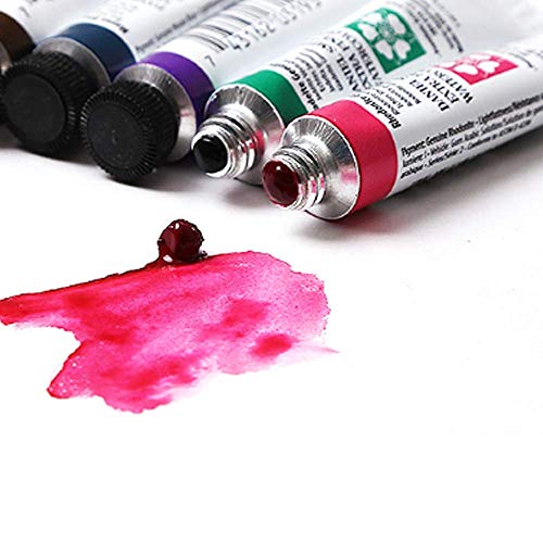 Extra Fine Essentials Introductory Watercolor, 6 Tubes, 5ml, Blue/Transparent/Yellow, 0.17 Fl Oz (Pack of 6)