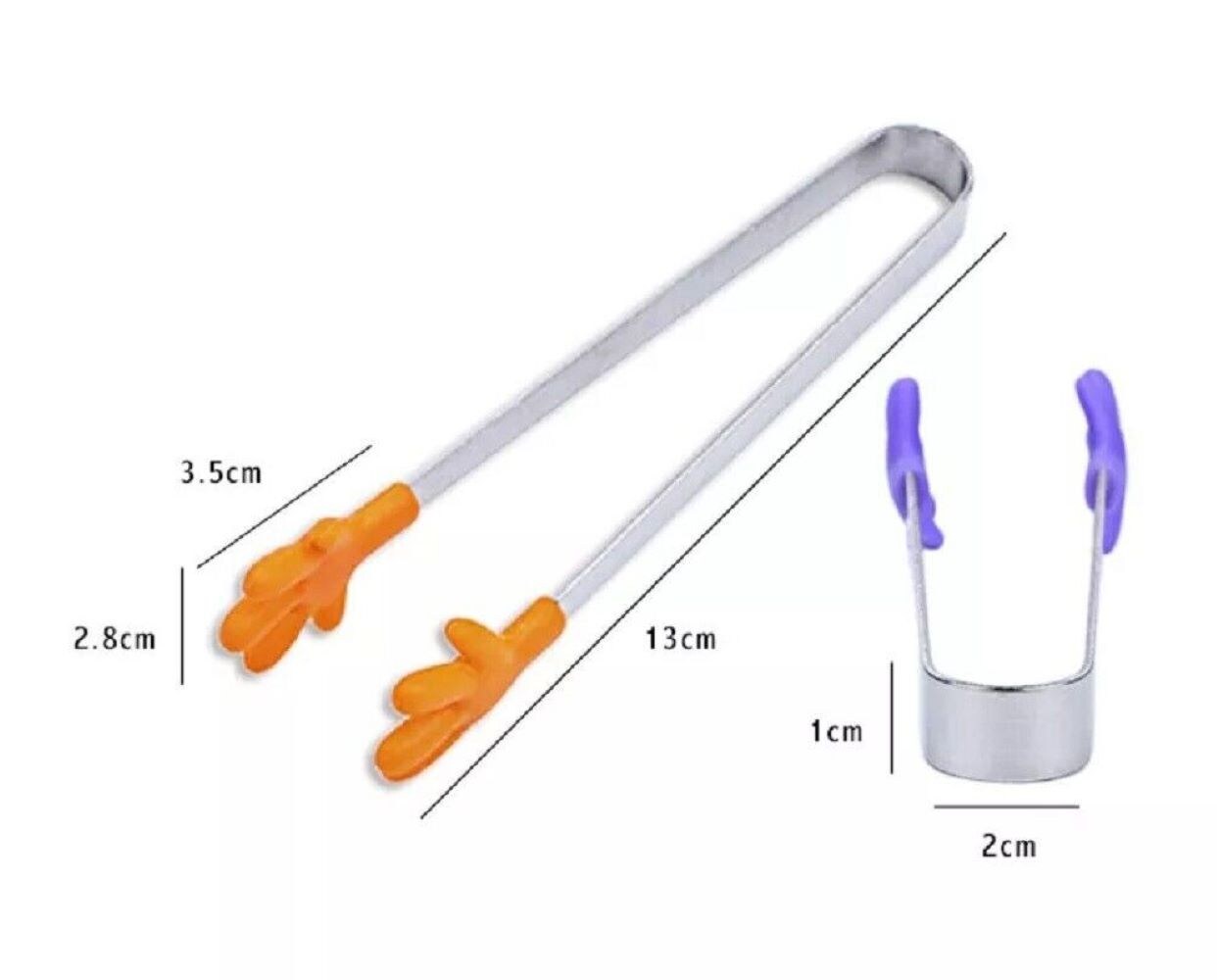 Kitcheniva Kids Mini Tongs 5&#x22; 4 Pcs