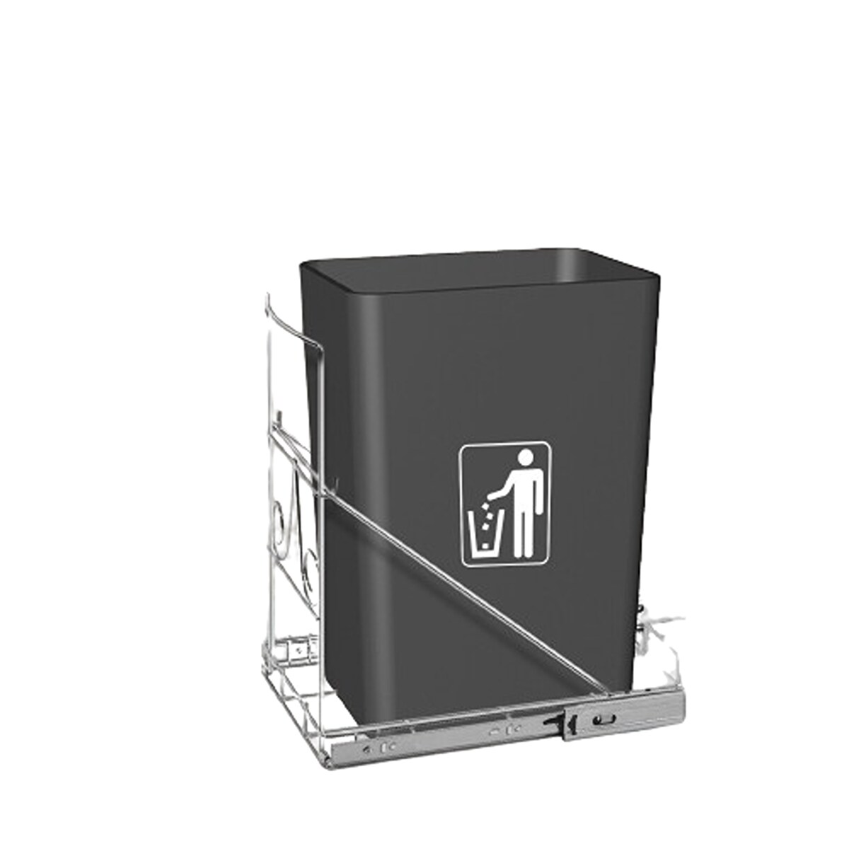 Adjustable Pull Out Trash Can Under Cabinet