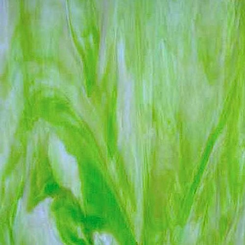 Wissmach Stained Glass Sheet: Green, Wisspy Opal
