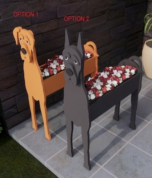 Great Dane Planter online Natural Ear Box - Multiple Colors Available