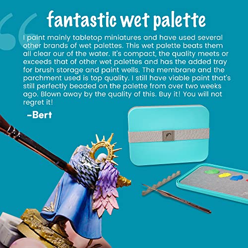 D'artisan Shoppe WetNDri Palette Paper for Acrylic Paint. 50 Disposable Paint Palette Paper and 2 Grey Wet Pallet Sponge Suitable for Stay Wet Palette