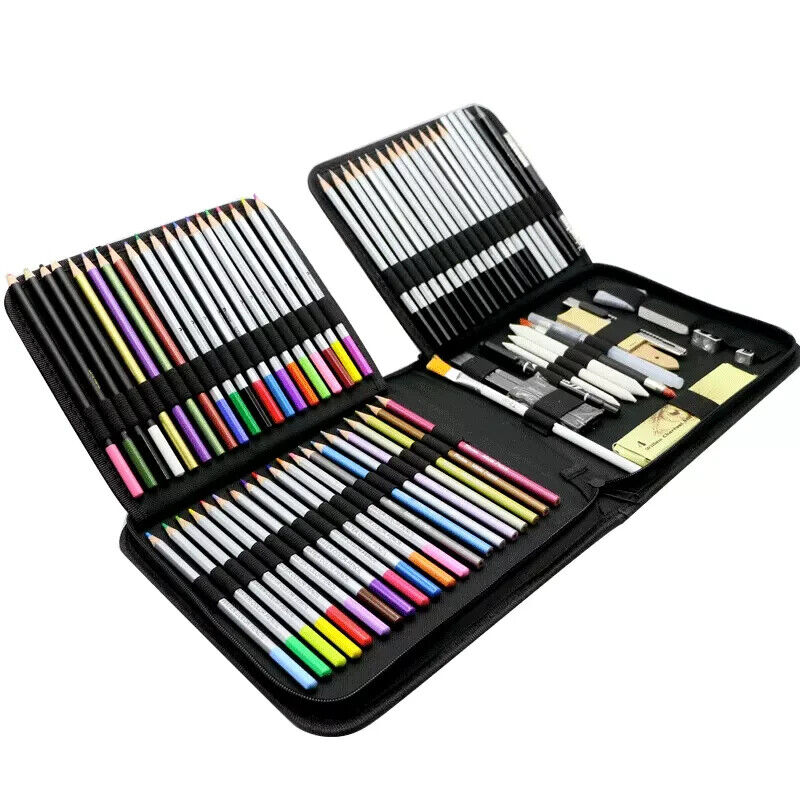 83 pcs Professional Drawing Artist Kit Set Pencils and Sketch Charcoal