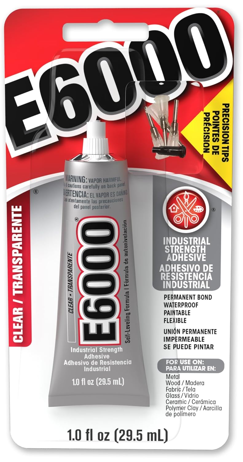 E6000 Permanent Craft Adhesive with Precision Tips, Clear