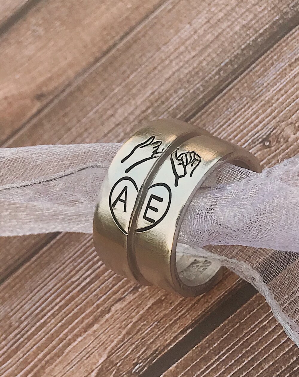 Pinky Swear Couple Ring Pinky Promise Ring for Couple Personalized Rings  for Friends Engraved Wedding Rings Long Distance BFF Ring - Etsy