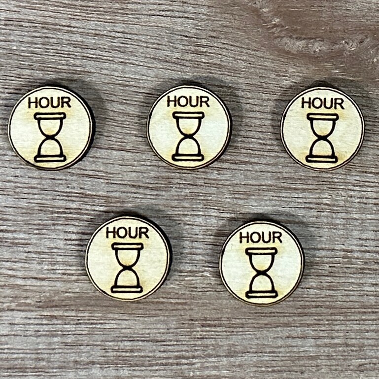 MTG Hour Counters Magic the Gathering Counters custom wood laser