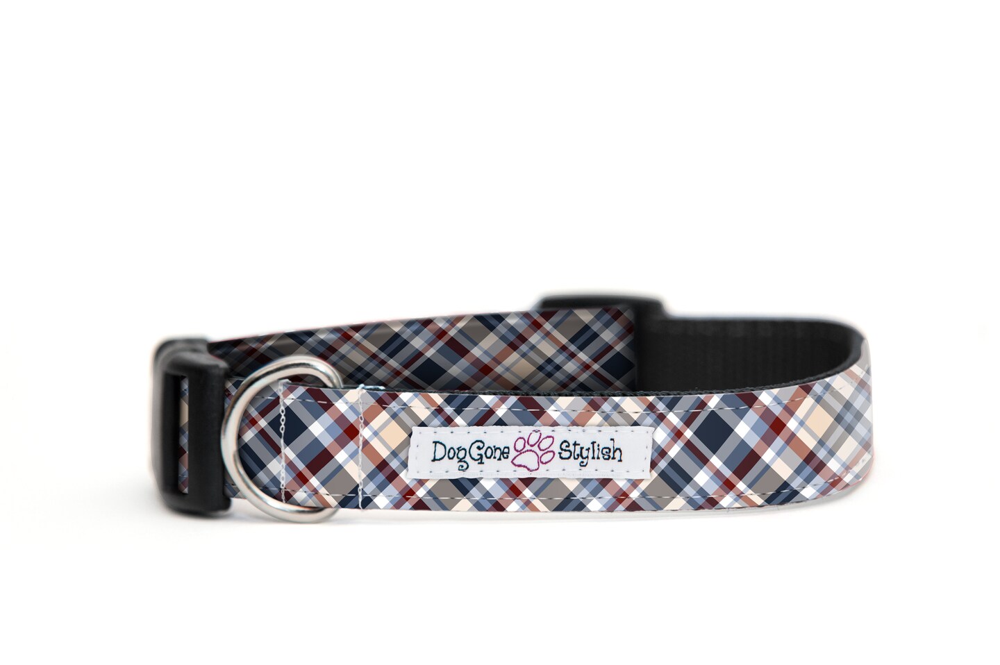 Tan plaid 2024 dog collar