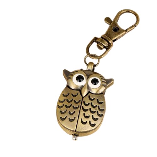Kitcheniva Gold Owl Mini Quartz Slide Open Keychain