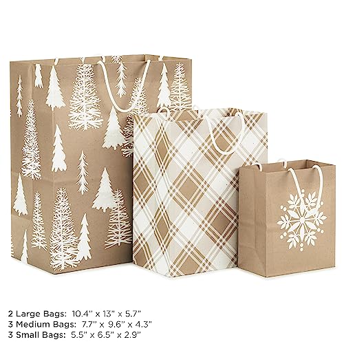 10.4 x 5.7 x 13 Holiday Gift Bag w/ Tissue Paper (3-pack)