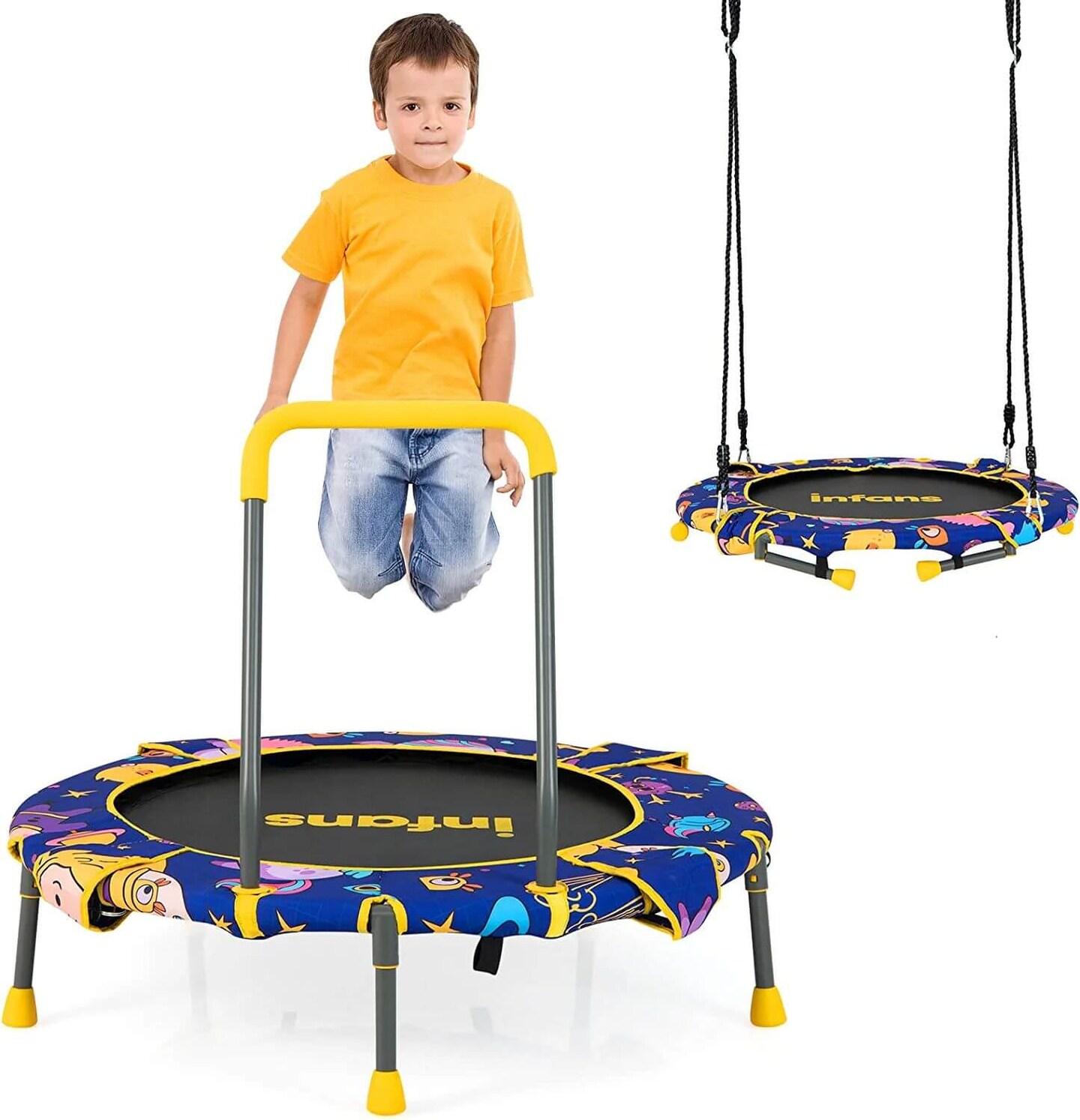 Folding mini trampoline best sale