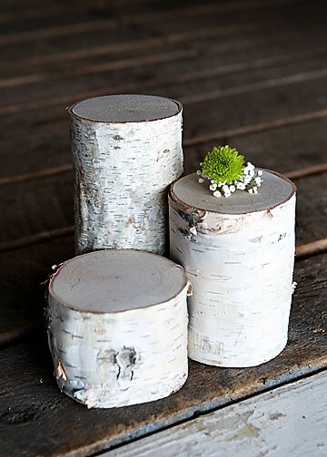 Wilson White Birch Pillars (Set of 3 - Varied Heights)