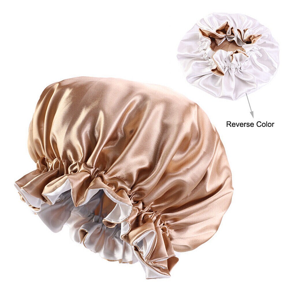 Kitcheniva Double Sided Satin Night Sleep Head Cover With Elastic Band