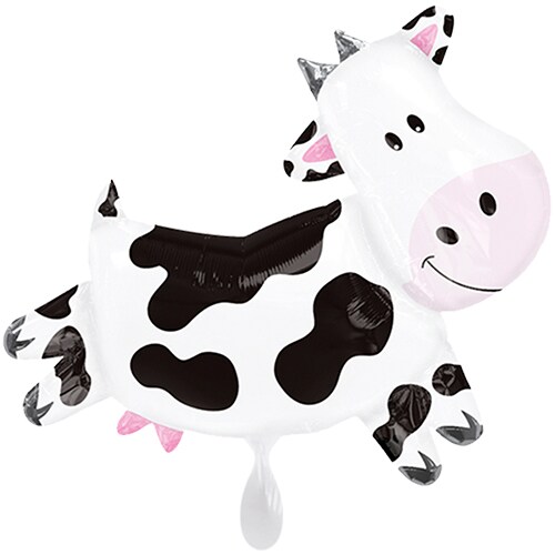 Cow Shaped Farm Uninflated Helium Balloon - 30&#x22;