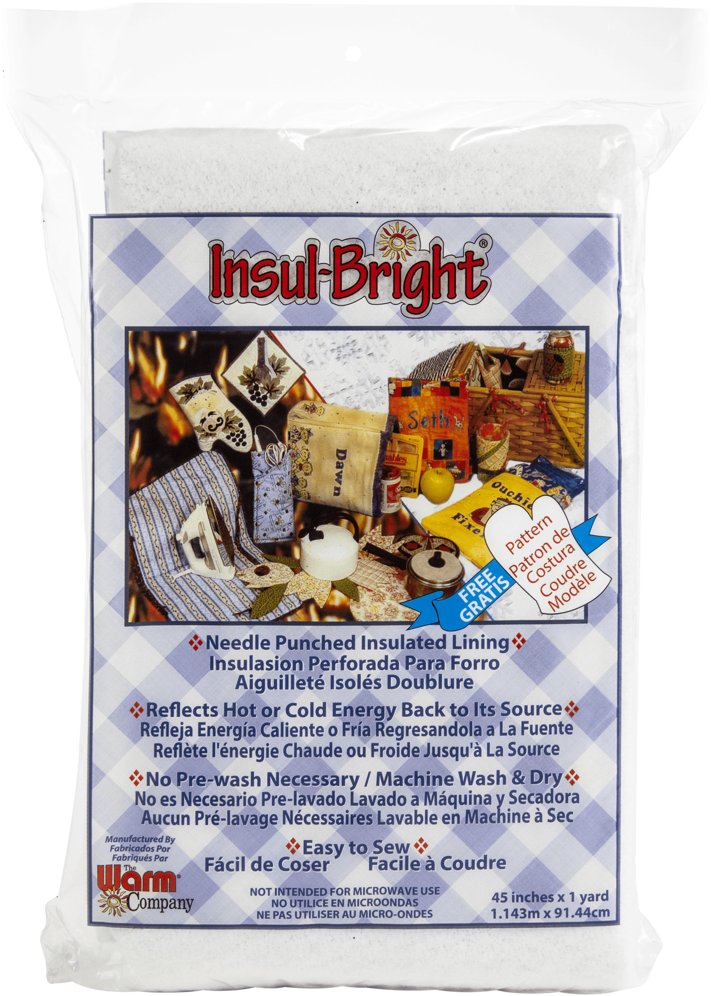Insulating Thermal Lining ---- Size: 45&#x2033; x 1 Yard --- Insul-Bright-- The Warm Company&#xAE;