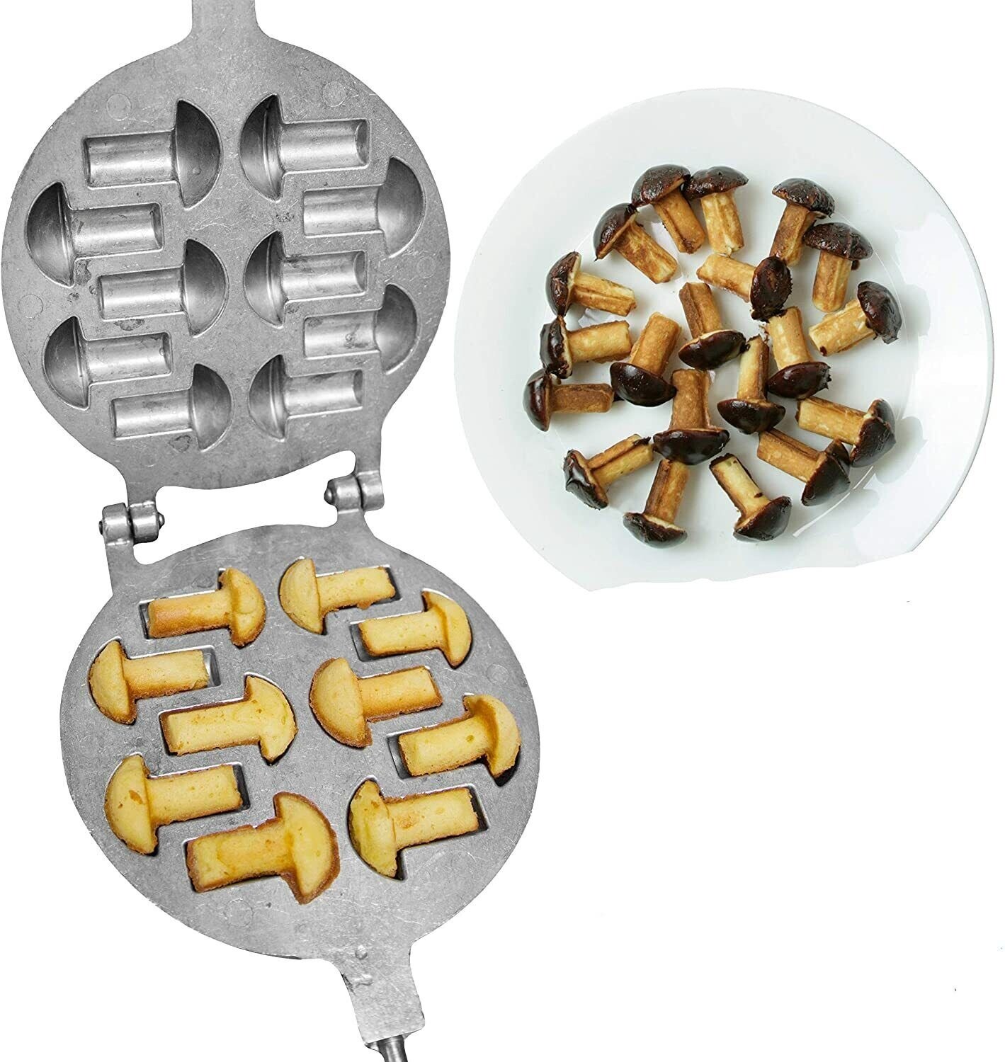 Mushroom-shaped Cookie Maker Iron Pan for Sweet Pastries