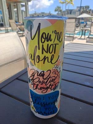 I AM, Inspirational 20oz skinny Tumbler, I AM brave, strong