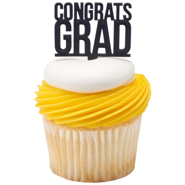 Congrats Grad DecoPics&#xAE; Cupcake Decoration, 12ct