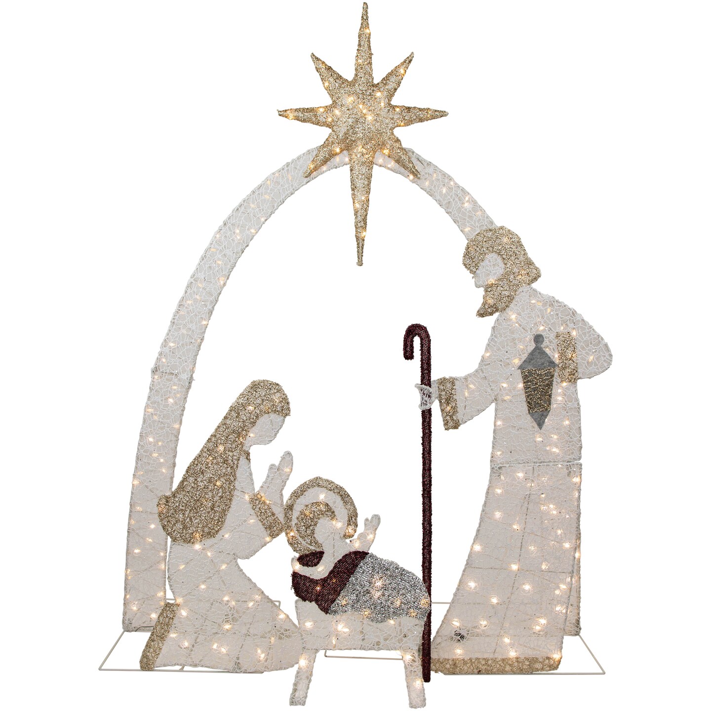 Northlight 41" LED Lighted Holy Family Nativity Scene Outdoor Christmas Decoration