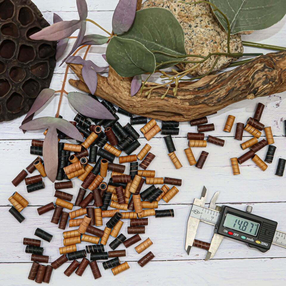 150 PCs Leather Tube Beads for Jewelry Making for Adults