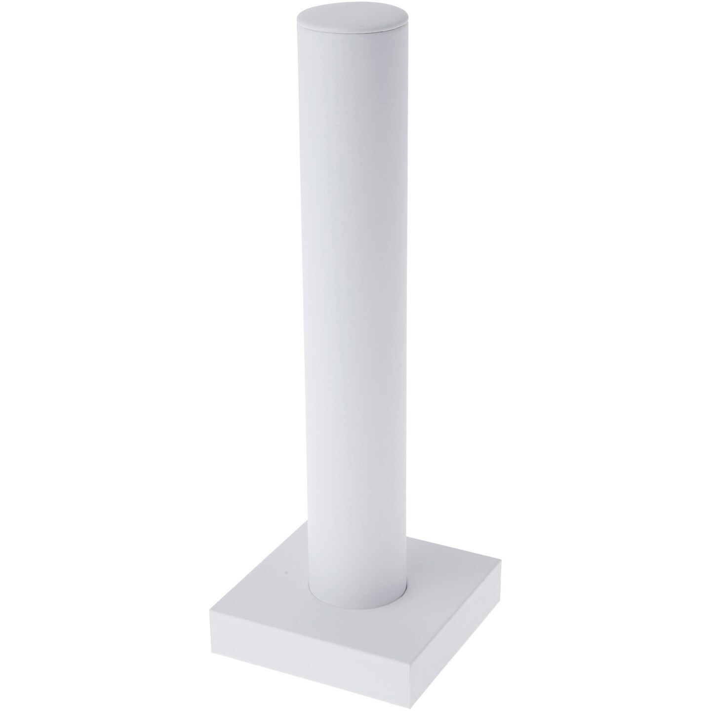 Plymor White Faux Leather Vertical Bracelet Display Stand, 4.625&#x22; W x 13&#x22; H