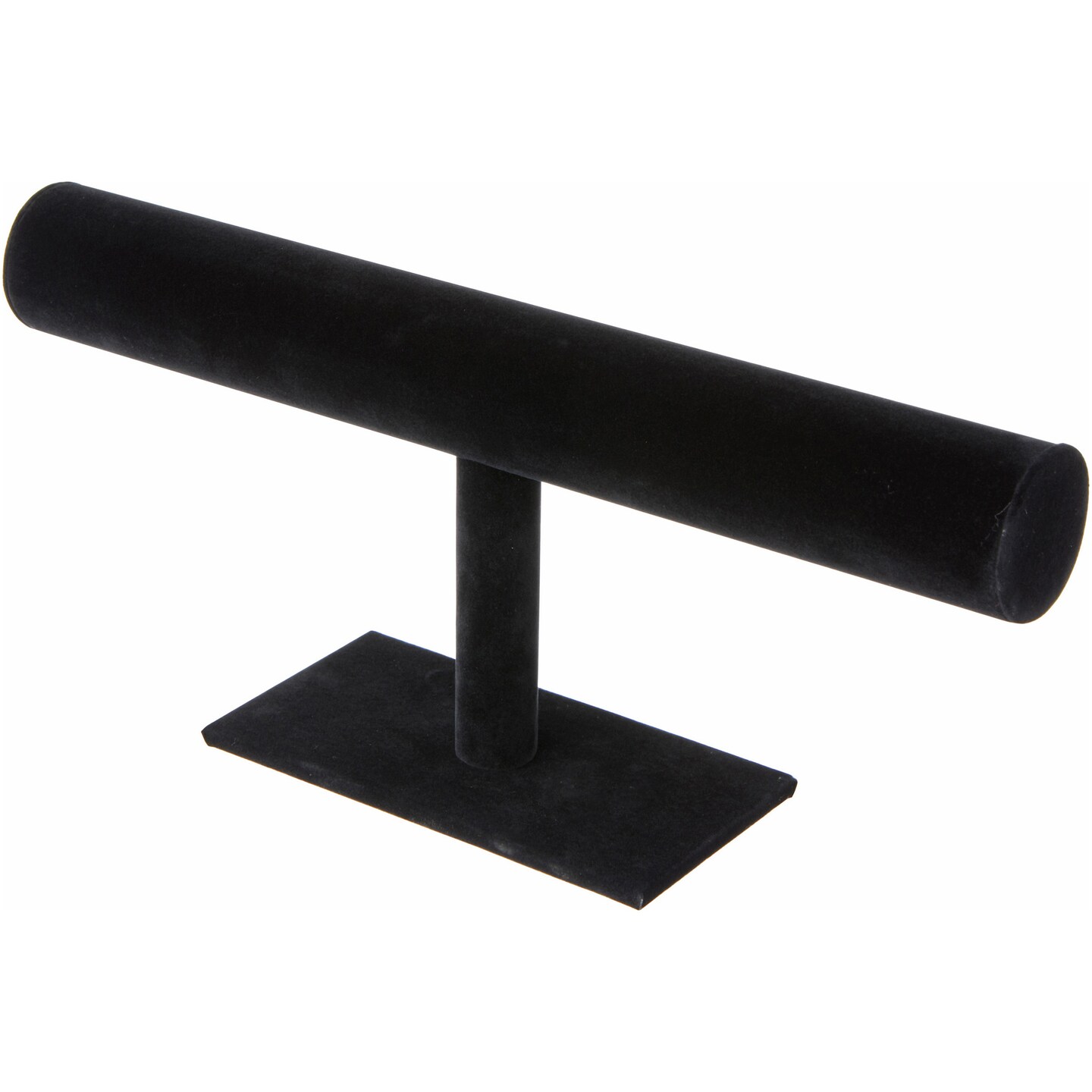 Plymor Black Velvet T-Bar Bracelet Display Stand, 12&#x22; W x 5&#x22; H