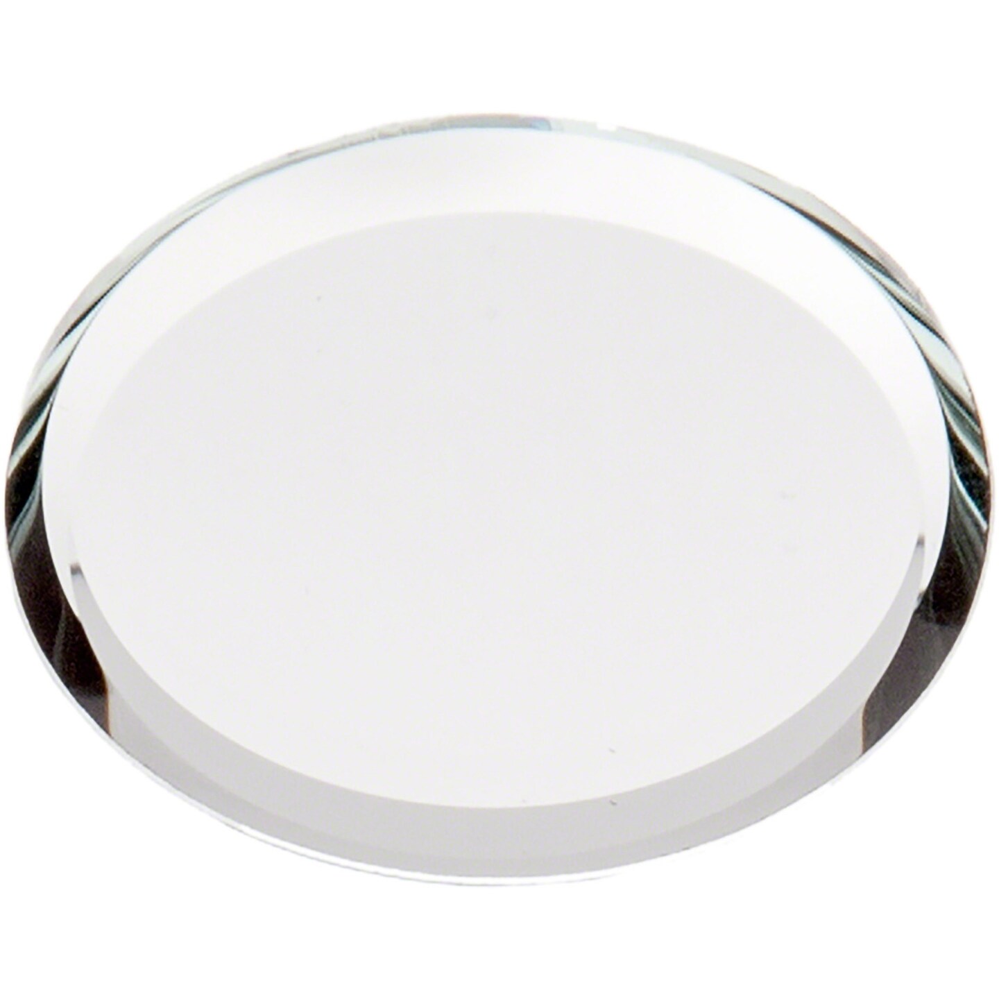 Plymor Round 3mm Beveled Glass Mirror, 1 inch x 1 inch