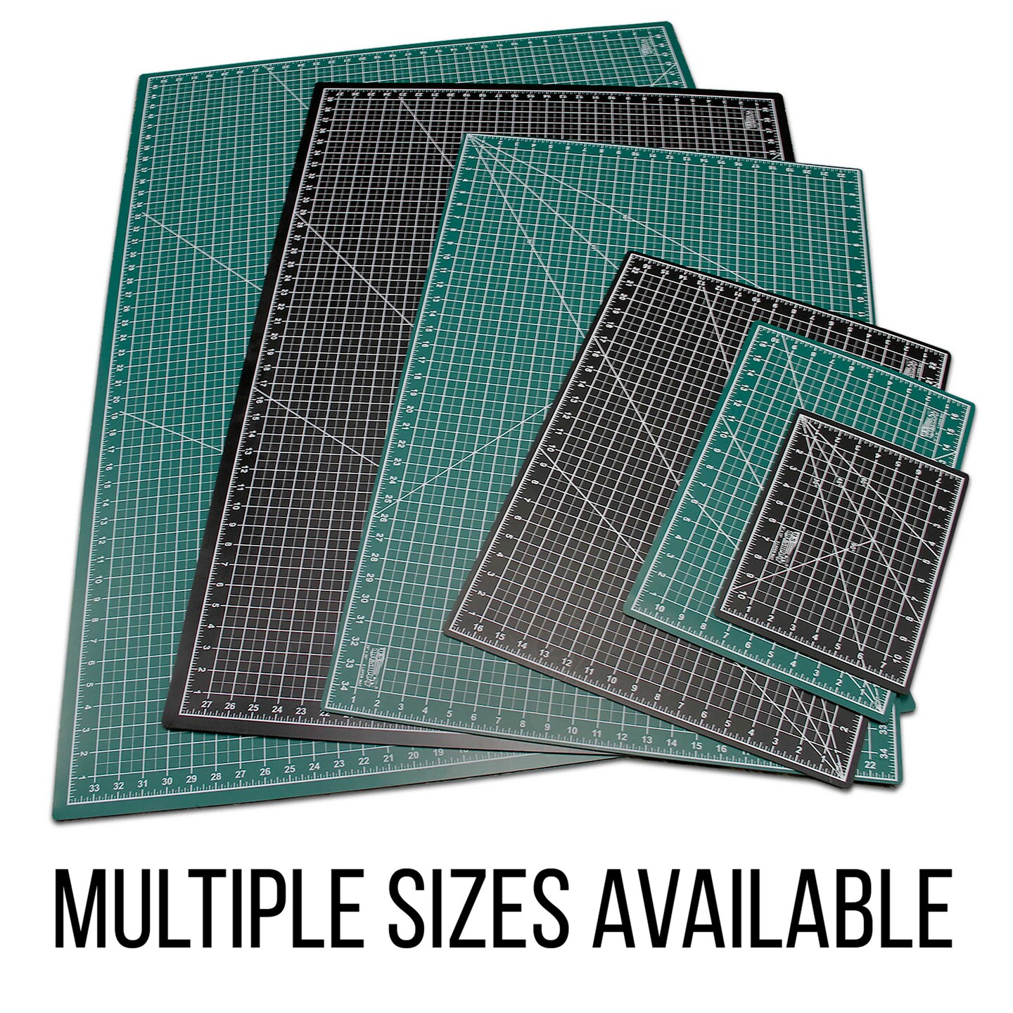 18&#x22; x 24&#x22; Self-Healing Cutting Mat 5-Ply (2 Pack) - Double-Sided Green/Black Craft Mat, Non-Slip Cutting Mats for Crafts, Sewing, Quilting, Scrapbooking