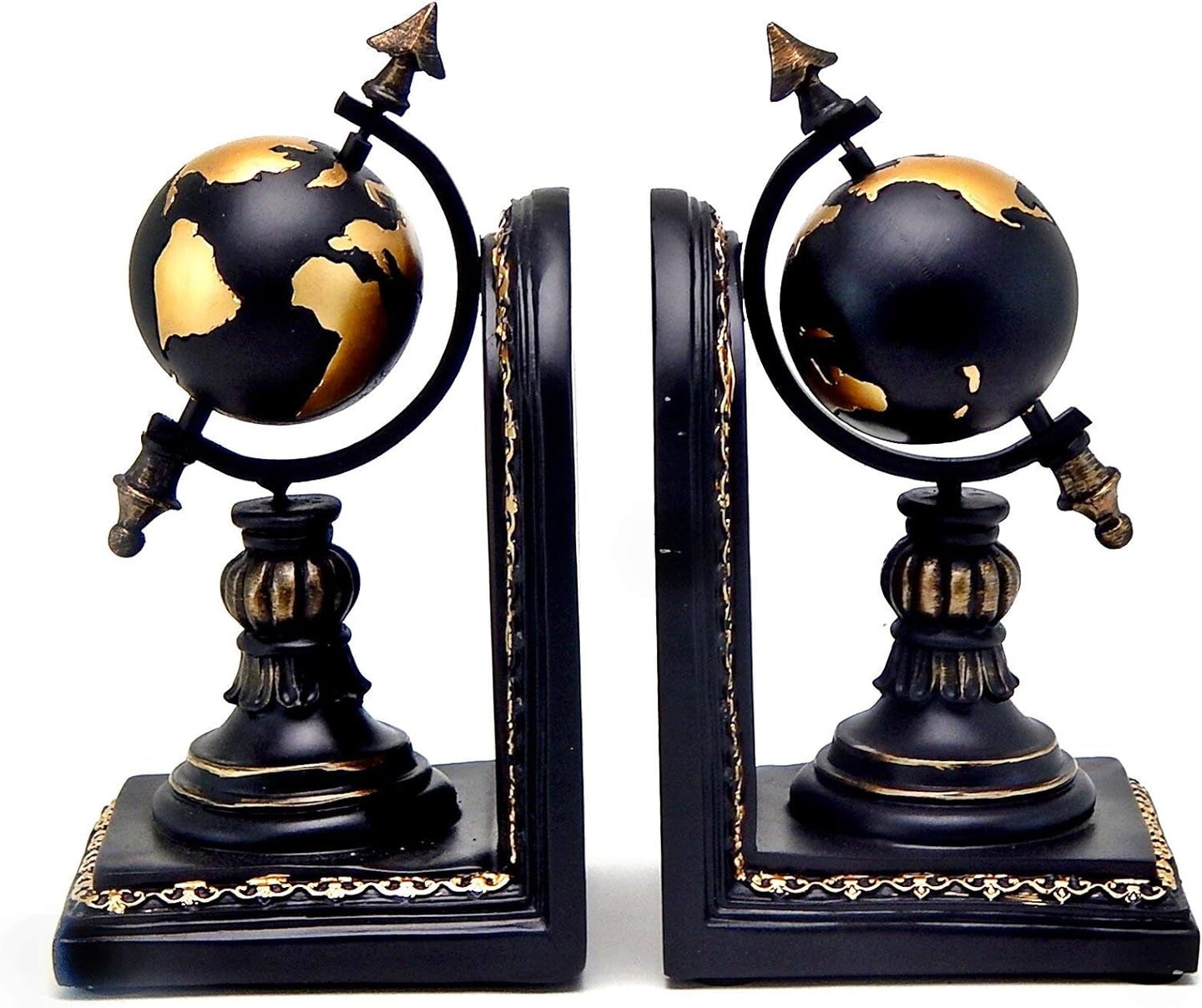 Decorative Bookend Globe Arrow Armillary Atlas Celestial Sphere