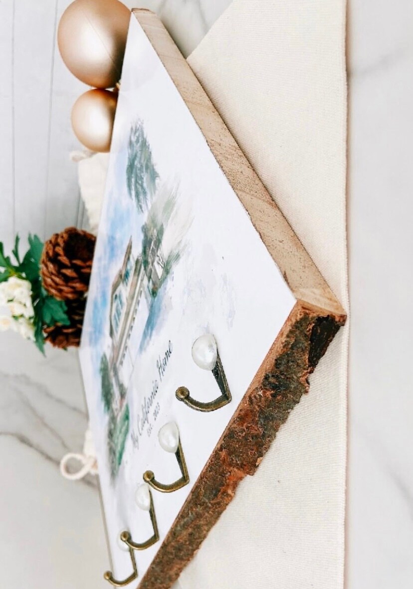 Custom House Painting Key Holder Housewarming Gift Personalized Key ...