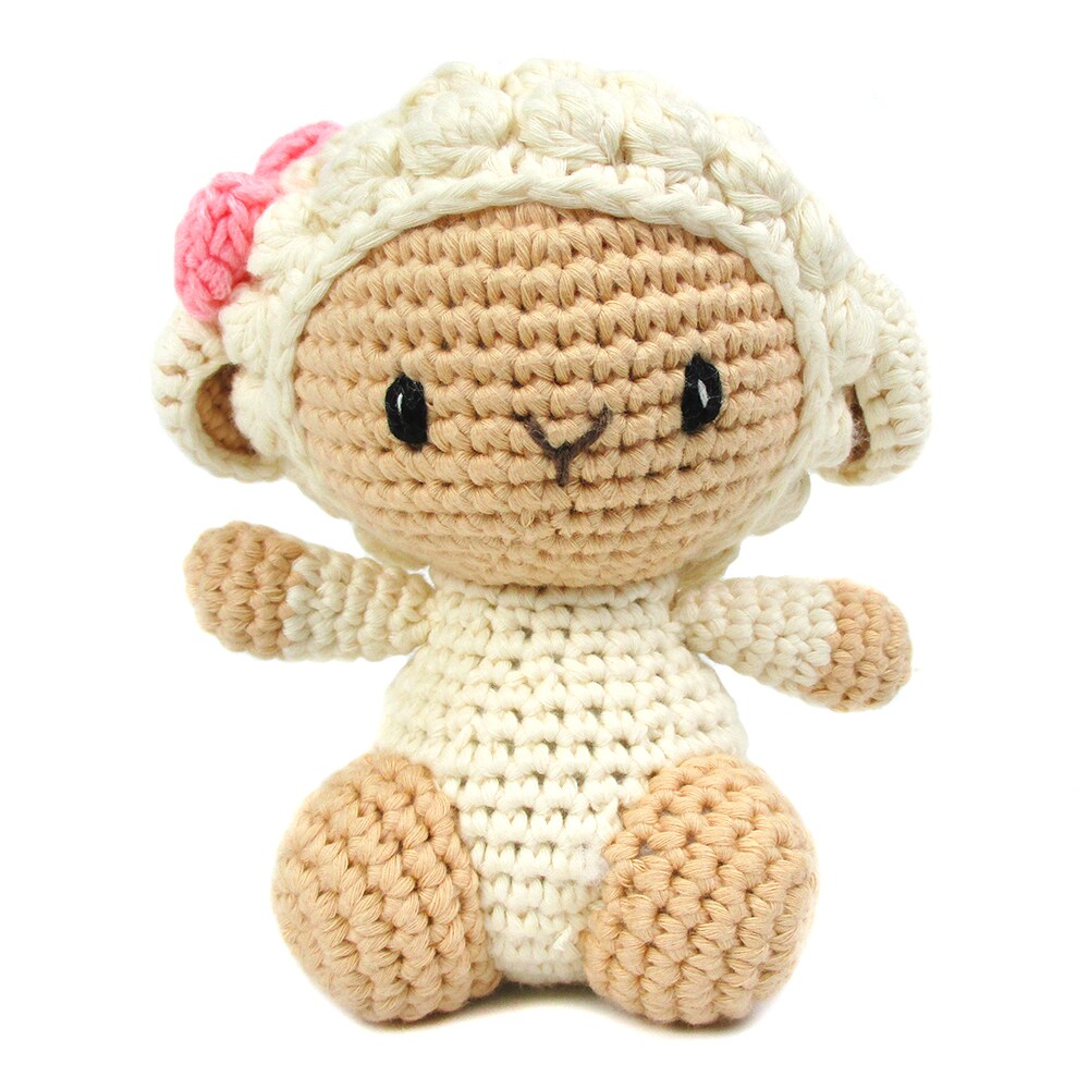 Hand Crochet Stuff Plush Toy, Mini Barbra the Cream Sheep