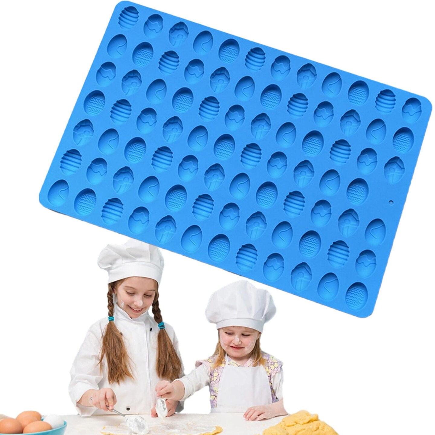 Mini Easter Egg Silicone Mold 83 Cavity Jelly Mold Easter Chocolate Baking Mold