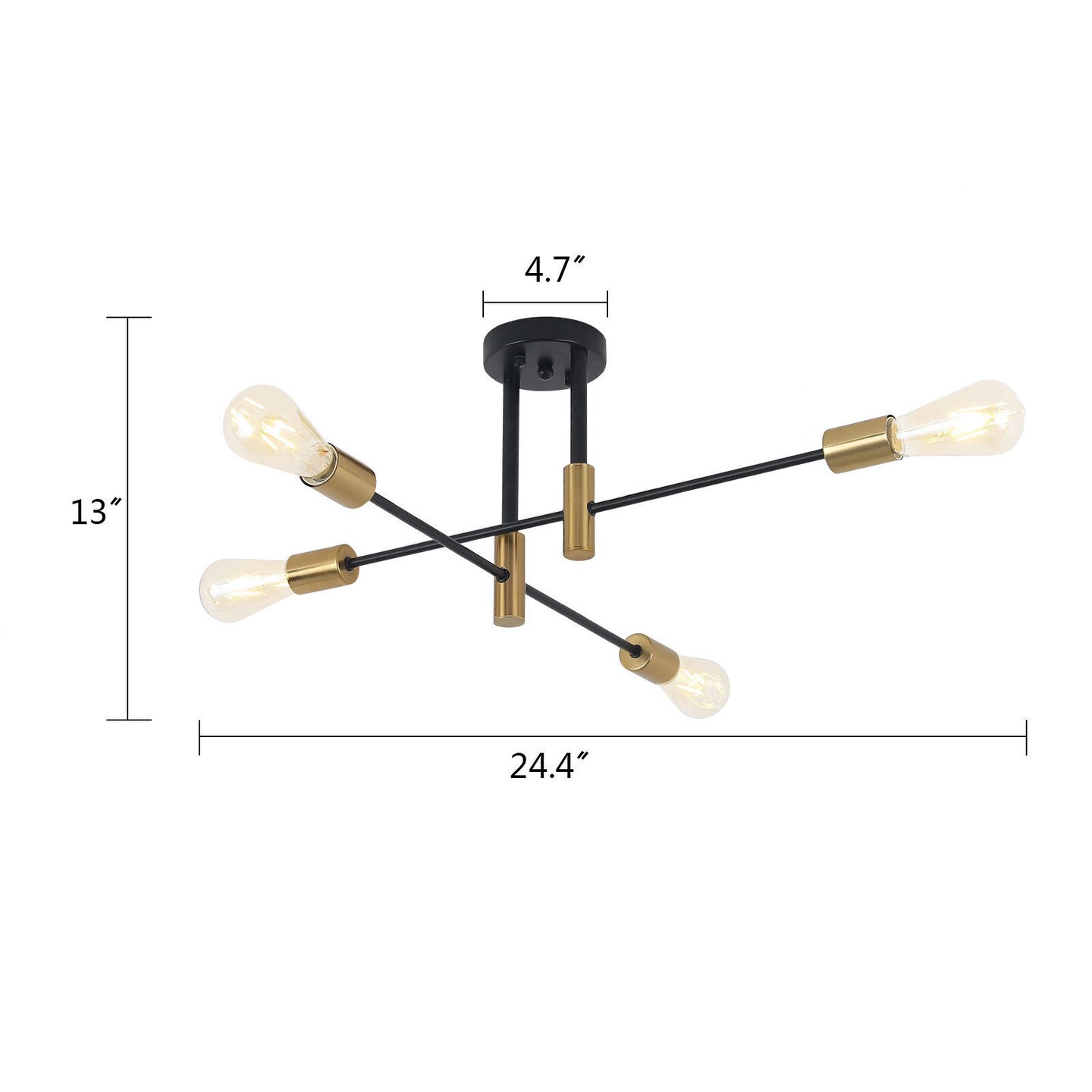 Kitcheniva Sputnik Flush Mount Pendant Light Chandelier