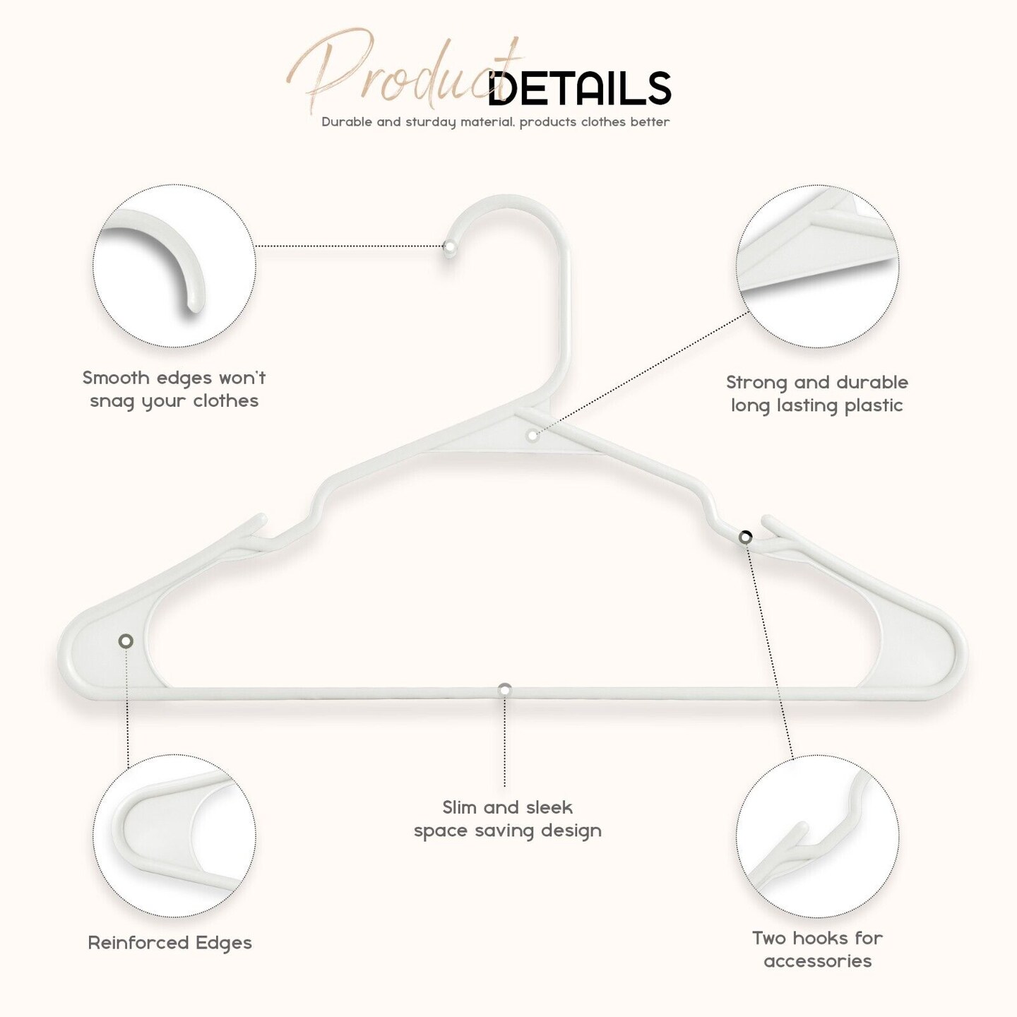 Durable Hanger 50 packs
