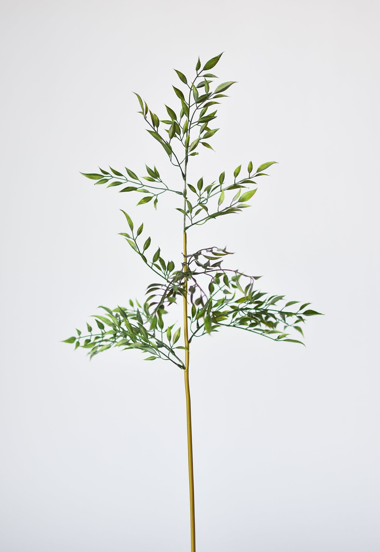 27&#x22; Faux Mini Bamboo Leaf Stem