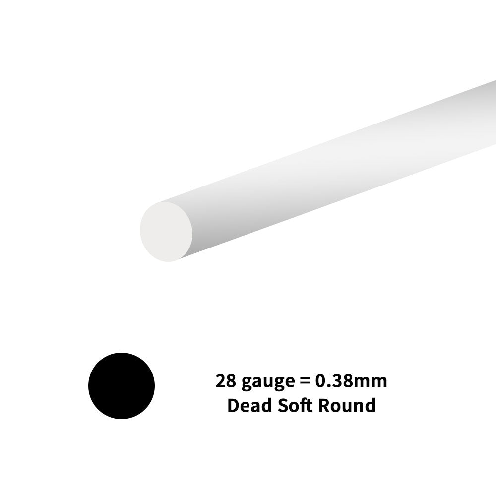 JewelrySupply Slerling Silver Round Wire 28 Gauge Dead Soft (10 Feet)