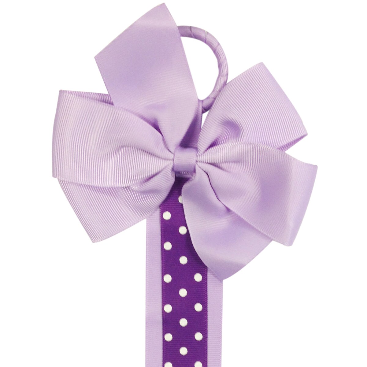 Wrapables Peacock, Bunny, Purse, Ballet Shoes Ribbon Sculpture Hair Clips with Polka Dots Hair Clip / Hair Bow Holder, Purple