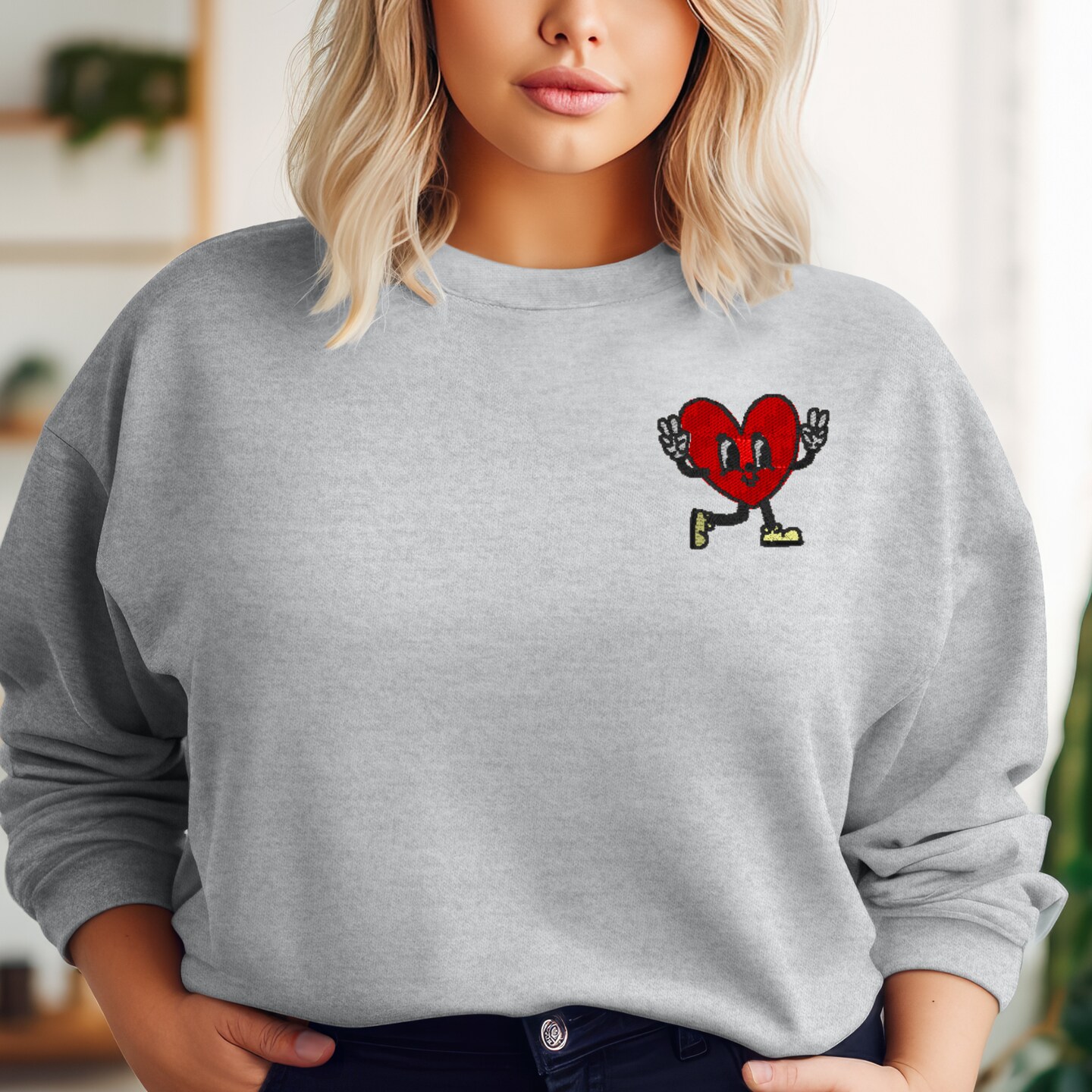 Plush Comfort Sweater In Grey