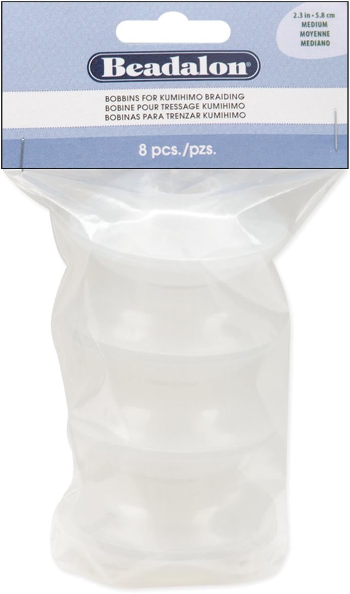 Kumihimo Tangle Free Bobbins - Winding Bead Cord Bobbins (Package of 8)