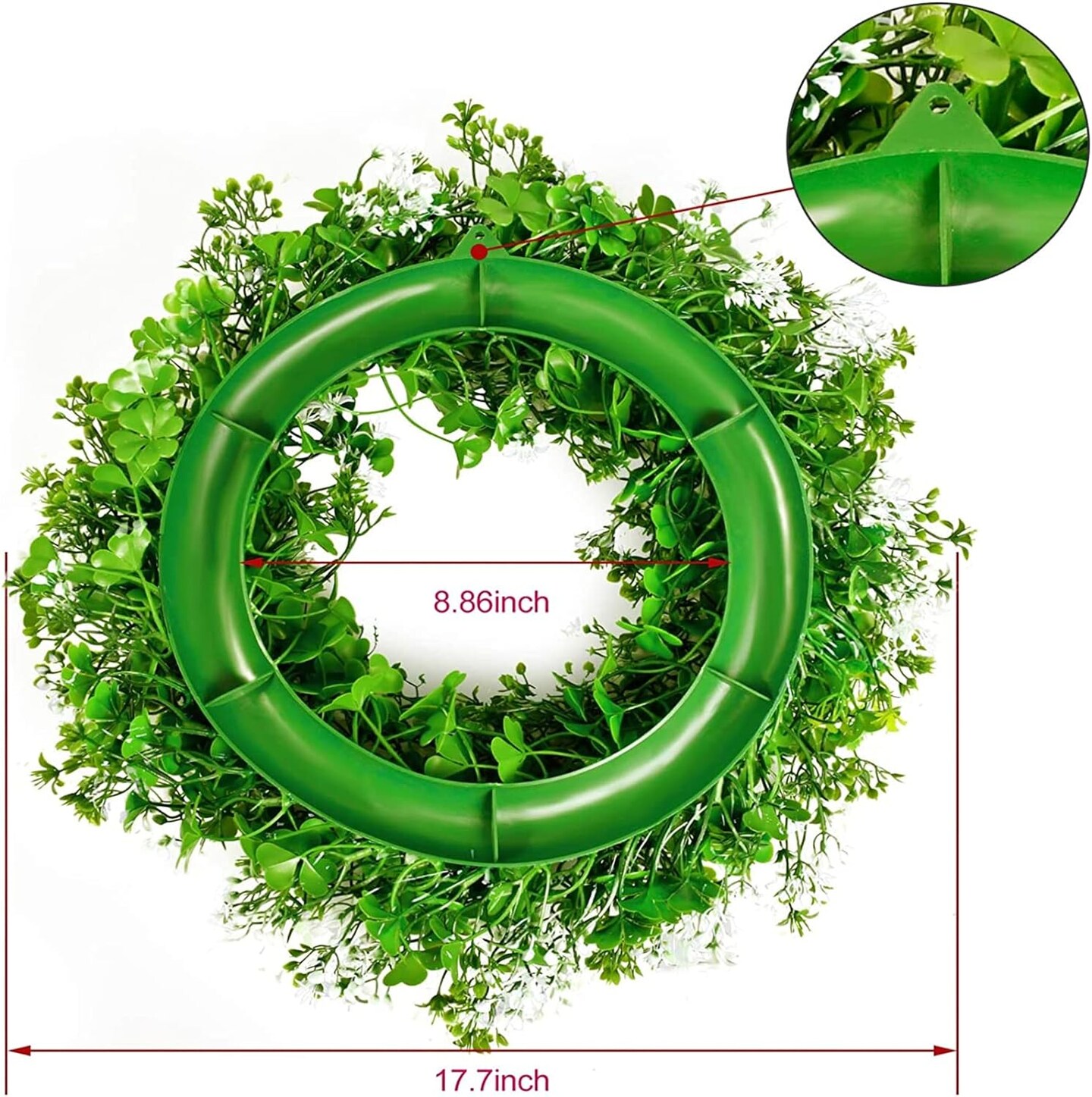 St Patrick&#x27;s Day Artificial Clover Wreath