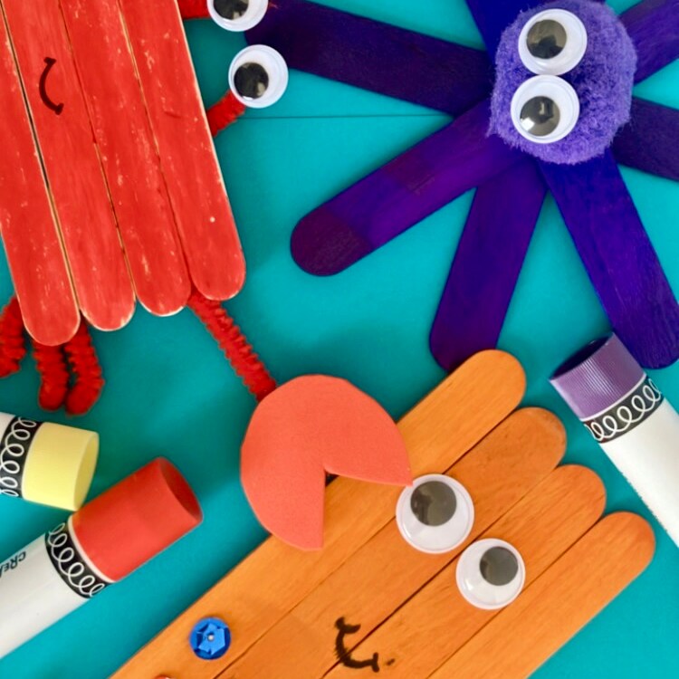 Kids Club: Craft Stick Ocean Animals