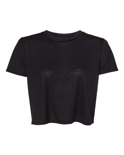 BELLA + CANVAS Women’s Flowy Crop Short Sleeve Tee – Fashion Top for Casual Wear