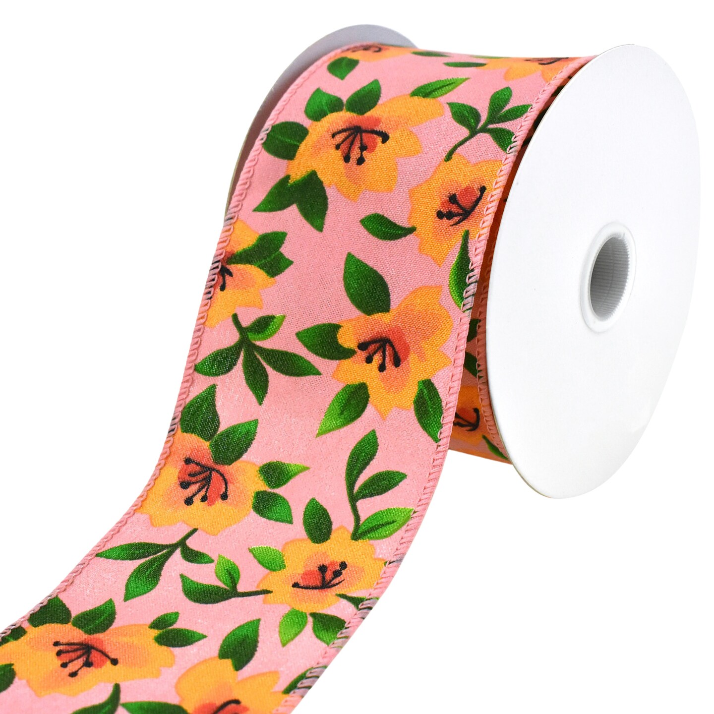 10 yards Printed Spring Magnolias Wired Ribbon Michaels