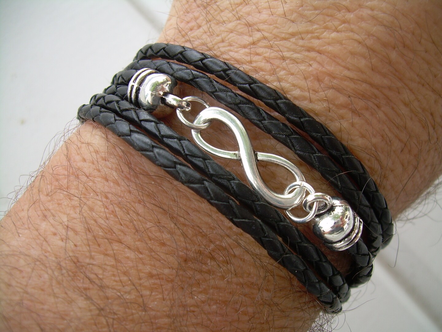 Bound Bracelet - Mens Bracelet Leather - Mens Bracelet Silver retailer - Leather and Silver Bracelets - Christian Jewelry For Men - Bracelet Women