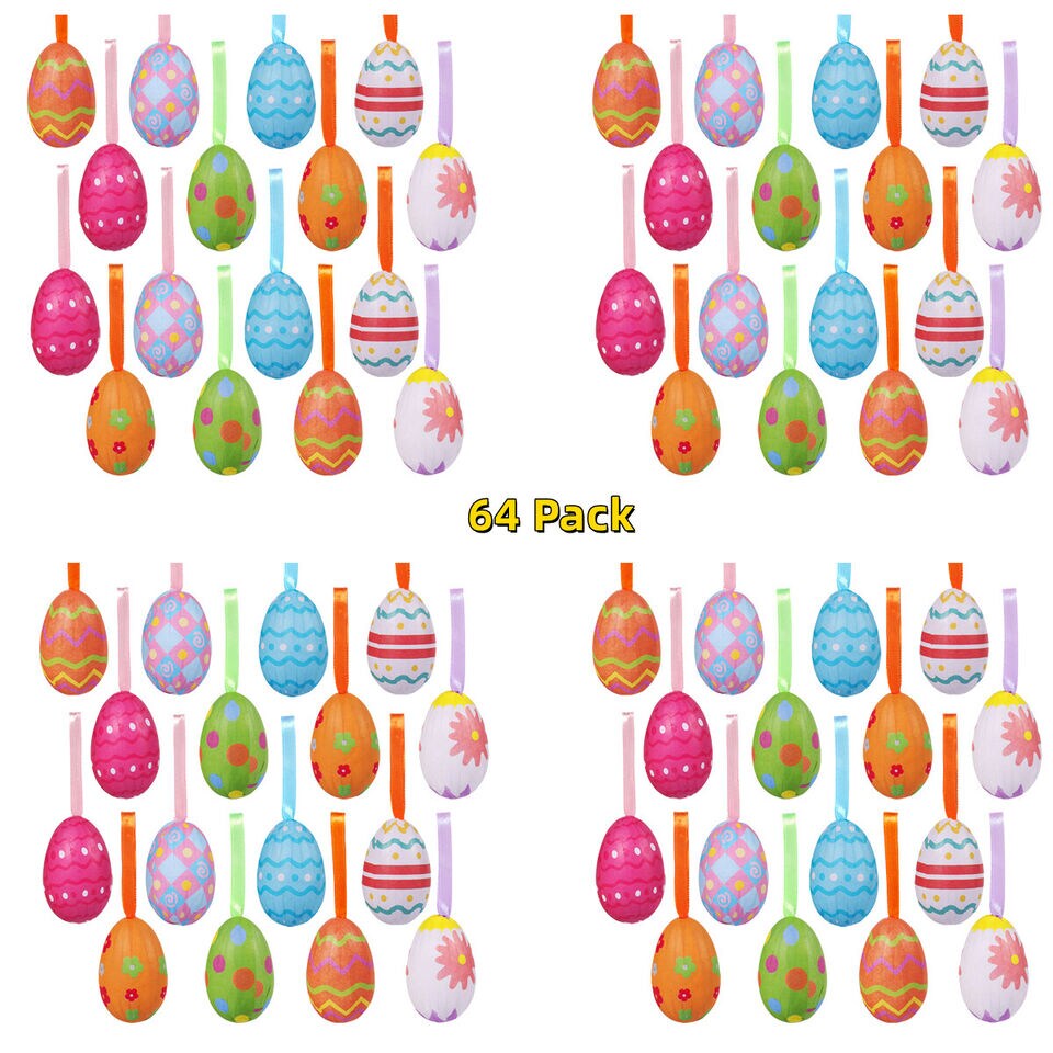 Hanging Easter Paper Eggs Ornaments 16 pcs